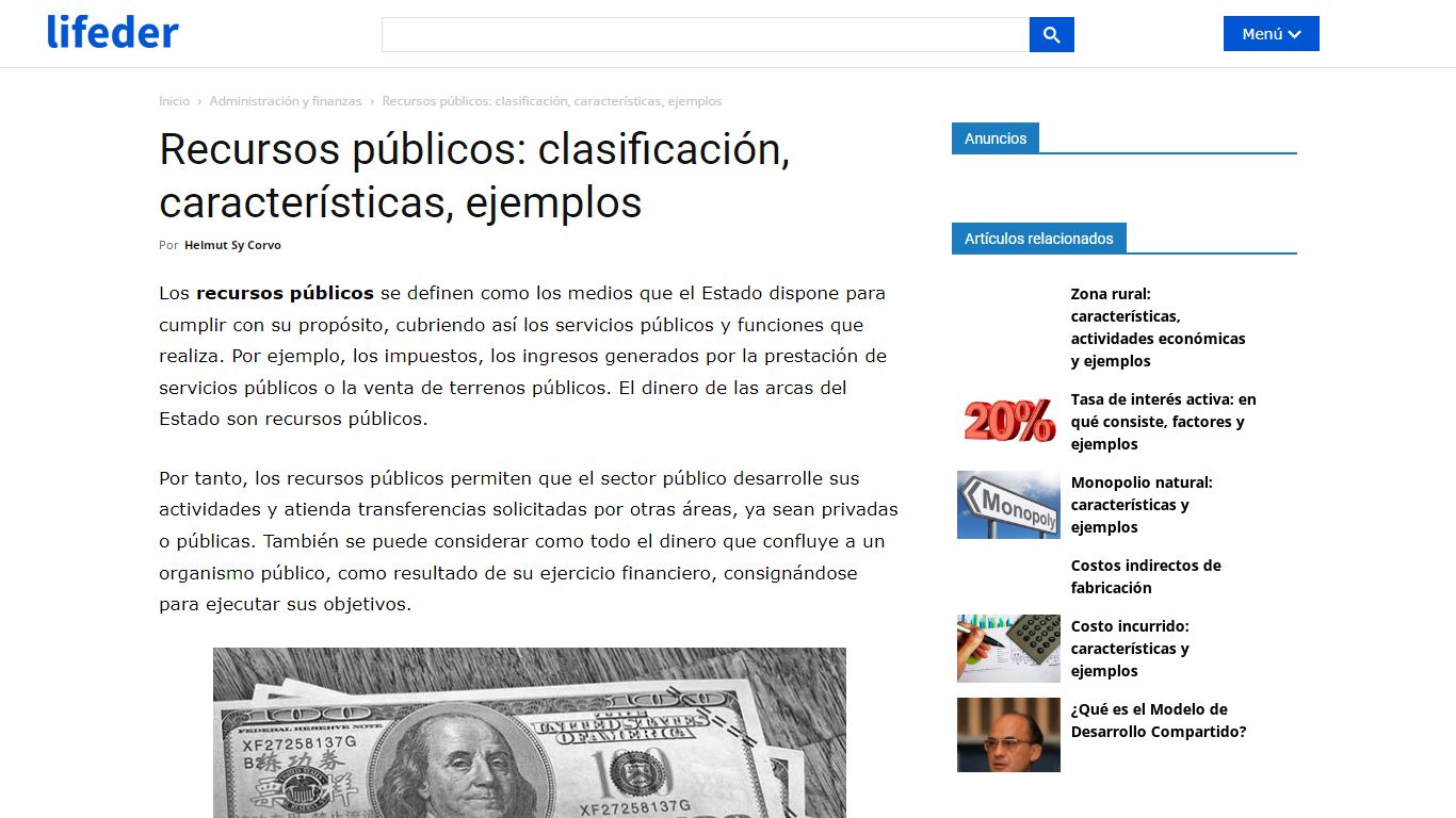 Recursos públicos: clasificación, características, ejemplos - Lifeder