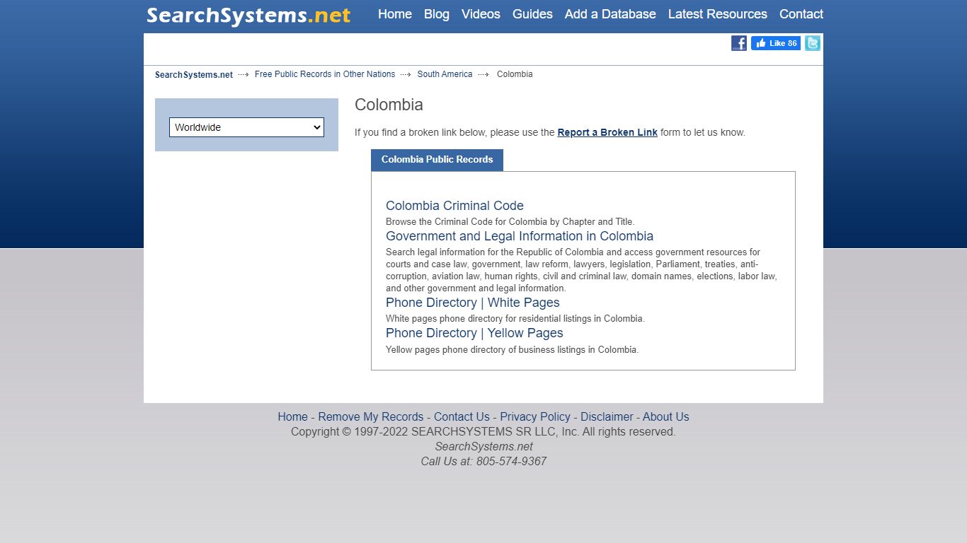 Colombia Public Records